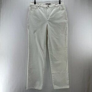 Gloria Vanderbilt Jeans 12S Amanda Classic Tapered Stretch Denim Cotton White